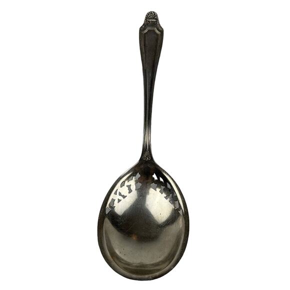 HAWTHORNE 1908 by Rockford Silver Plate Co. Pierced Berry Spoon - Picture 1 of 8